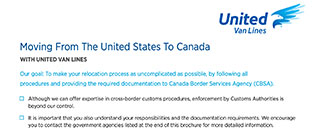 UVL Moving to Canada Checklist
