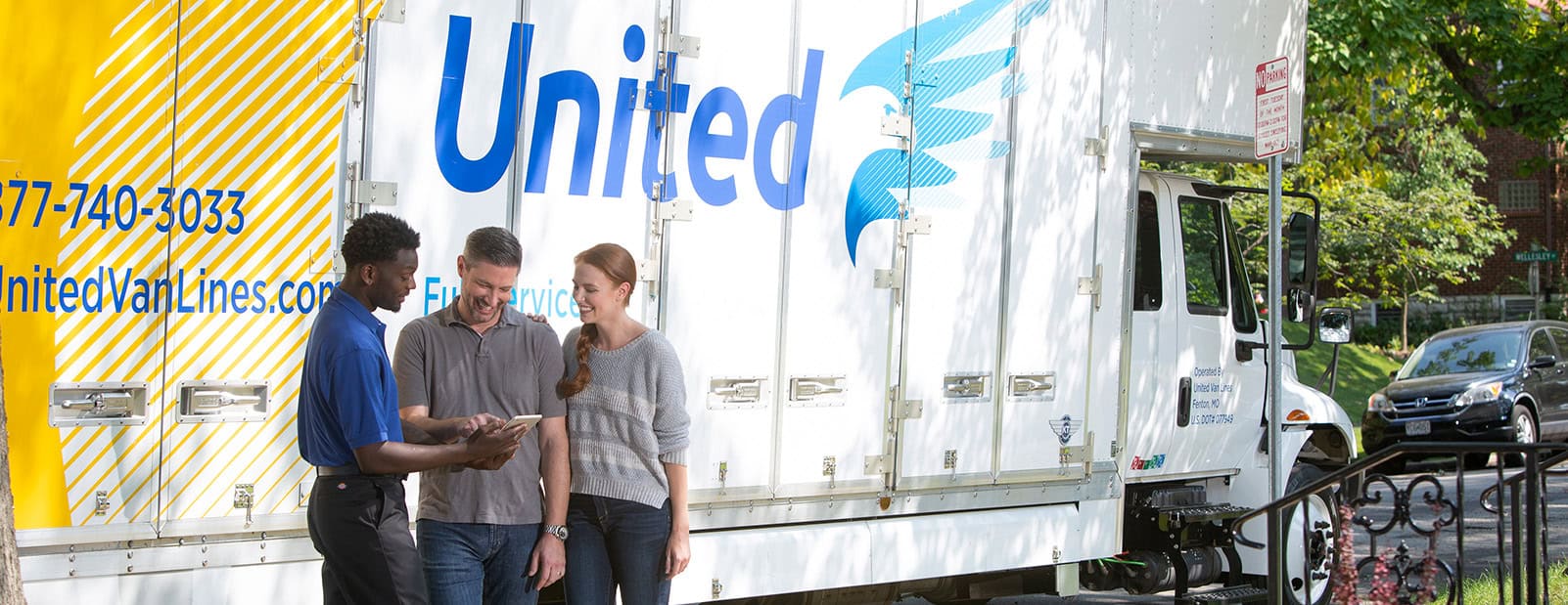 Couple with United Truck