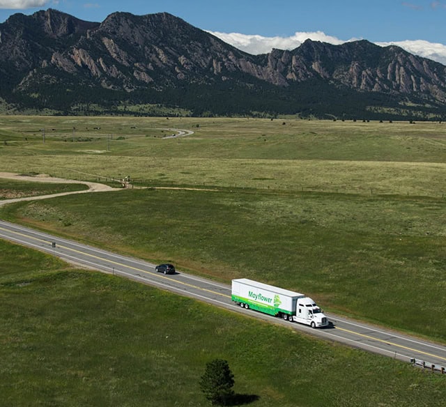 Mayflower Truck on Scenic Road