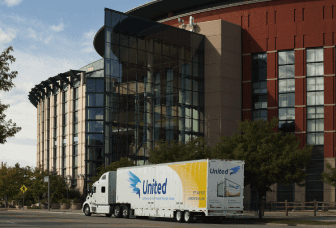 United Truck Outside Office Building